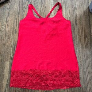 Vintage Victoria’s Secret Gold Label criss cross strap lace trim chemise large